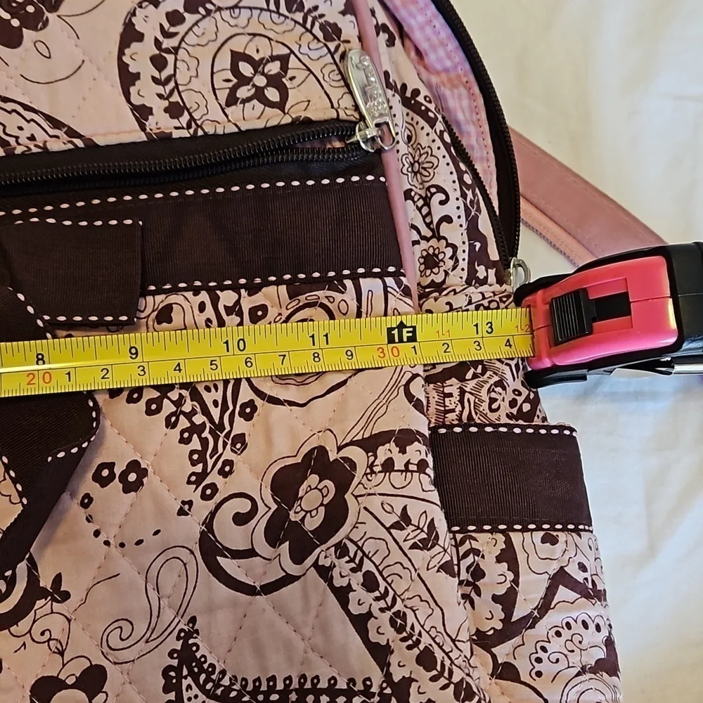 Pink and Brown Paisley Backpack